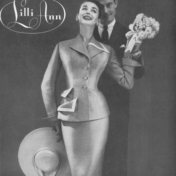 RARE Vintage Designer Lilli Ann Adolph Schuman Suede Lapel Blazer Suit Coat - Picture 2 of 8